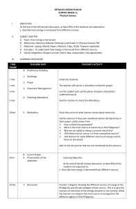 Grade 11 Physical Science Lesson Plan: Energy Harnessing