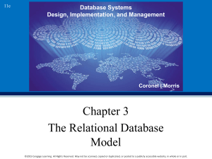 Entity Relationship (ER) Modeling