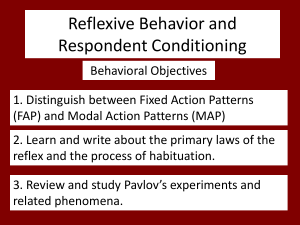 reflexive behavior and respondent conditioning