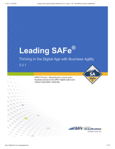 Leading SAFe Digital Student Workbook (5.0.1)