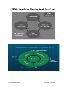 Negotiation Planning Worksheet & Guide