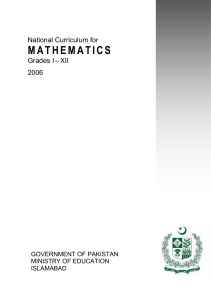 national curriculum maths 2006