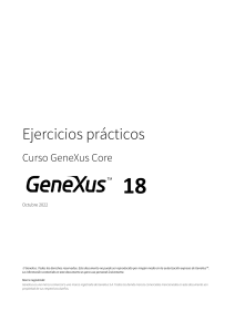 GeneXus18CoreCourse PracticalExcercises sp