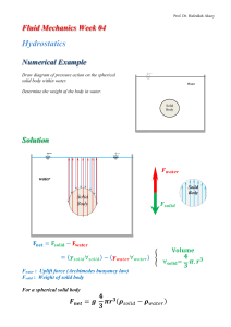 Fluid mechanics Week 04 Numerical Examples