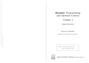 DynamicProgrammingandOptimalControlVolumeI