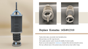 Replace 14X4912310 Hydraulic Filter Element Komatsu Forklift FILTER KIT