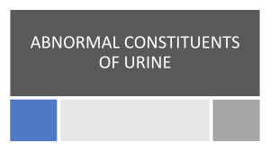 Abnormal Constitiuents Urine