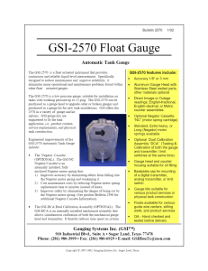 GSI-2570 Float Gauge - PDF Free Download