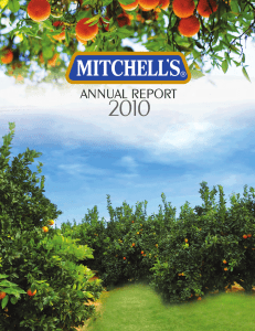 Mitchell's  Fruit farms Limited Annual Report 2010
