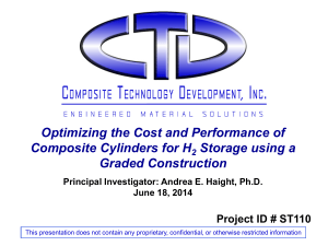 Optimising the Cost & Performance of Composite Cylinders for H2 Storage
