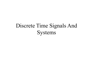 Unit 1 Discrete Time Signals and systems