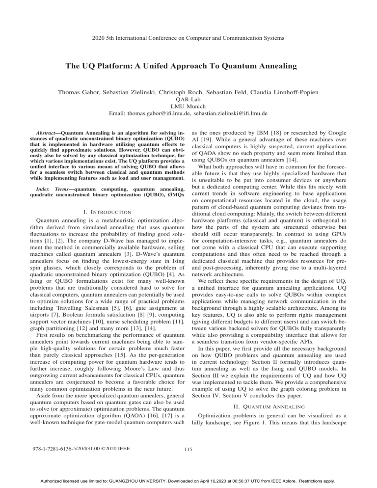 UQ Platform: Unified Quantum Annealing Approach