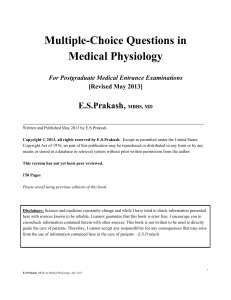 Multiple Choice Questions in Medical Phy