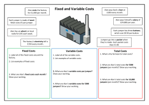 Fixed, Variable and Total Costs