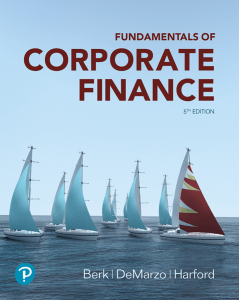 Fundamentals of Corporate Finance, 5th Edition