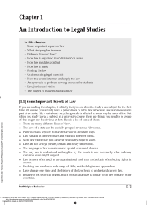 CH1 An Introduction to Legal Studies