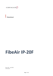 Ceragon FibeAir IP-20F Datasheet ETSI Rev A.04