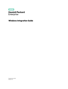 Windows Integration Guide for HPE Storage