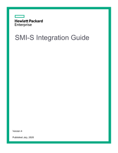 SMI-S Integration Guide
