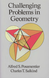 Challenging Problems In Geometry Alfred Posamentier