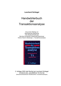 Handwörterbuch der Transaktionsanalyse