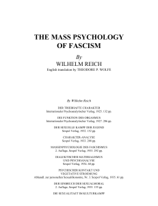 reich- Mass Psychology of Fascism