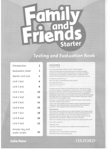 Family and Friends Starter Testing and Evaluation Book