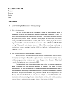 Group 3 CASE ANALYSIS  In Hypertension and CVD