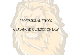 Balanced outlook on law