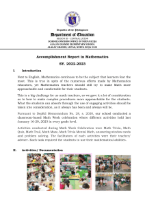 105515 ALALAY GRANDE ES Accomplishment Report in Mathematics
