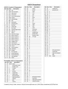 CC101 ASCII-Cheatsheet