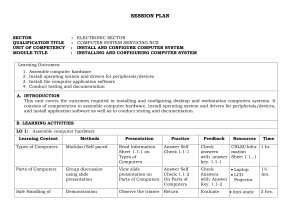 Computer System Servicing Session Plan