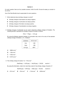 Chemistry Exam Paper: Enthalpy, Rates, Bonding