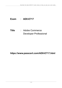 AD0-E717 Adobe Commerce Developer Professional Dumps