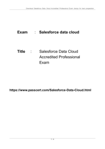 Salesforce Data Cloud Accredited Professional Exam Dumps