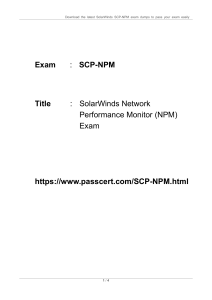 SolarWinds SCP-NPM Exam Dumps
