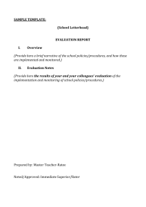 EVALUATION REPORT TEMPLATE