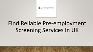 Get Efficient Pre-Employment Screening Services 