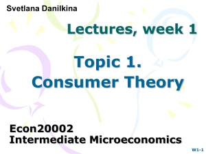 20002-W1-2022. Consumer Theory 1