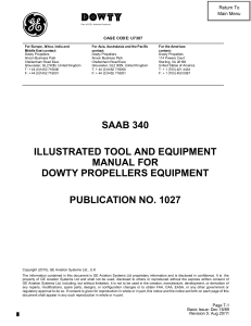 SAAB 340 Propeller Tool Manual