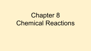 Chapter 8  Chemical Reactions