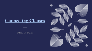 Connecting Clauses