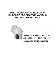 arc welding filler metal selection chart