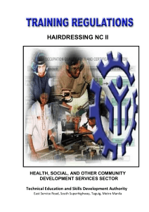 TR Hairdressing NC II