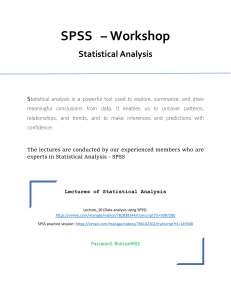 SPSS- Workshop