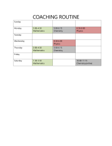 Coaching Routine 