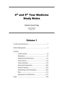 Undergraduate Medicine Study Notes