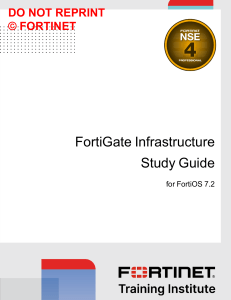 FortiGate Infrastructure 7.2 Study Guide-Online