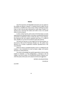 Law of Negotiation and Instruments- De Leon
