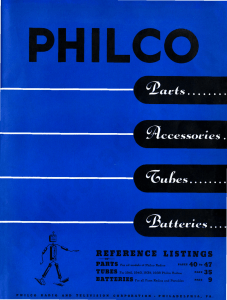 Philco Parts Catalog 1942